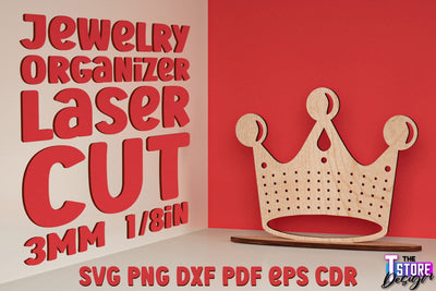 Jewelry Stand Laser Cut Design | Accessories Stand | CNC File SVG The T Store Design 