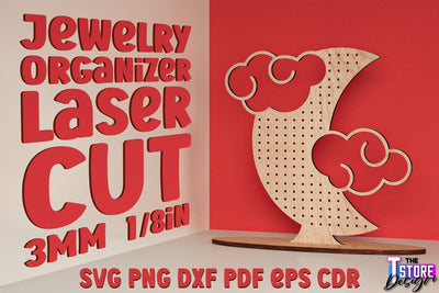 Jewelry Stand Laser Cut Design | Accessories Stand | CNC File SVG The T Store Design 