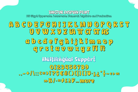 Jhictur - Playful Display Font Font twinletter 