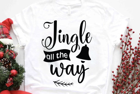 Jingle all the way, Christmas quotes design, Mega Bundle SVG FiveStarCrafting 