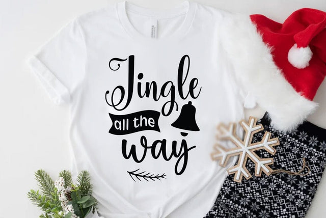 Jingle all the way, Christmas quotes design, Mega Bundle SVG FiveStarCrafting 