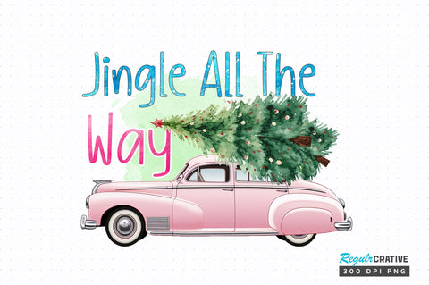 Jingle all the way png design Sublimation Regulrcrative 