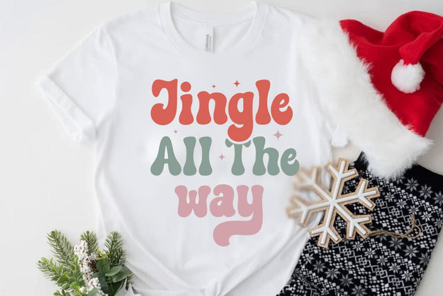 Jingle all the way, Retro Christmas Svg, Christmas shirt design, Christmas Mega bundle, Christmas Retro Svg, Vintage Christmas Svg, Retro Xmas png sublimation SVG FiveStarCrafting 