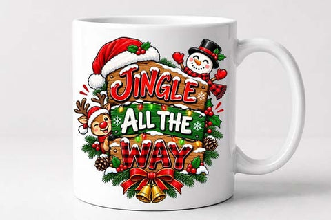 Jingle All the Way Rustic Christmas Sign SVG BillahCrafts 