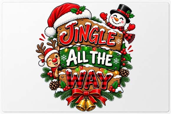Jingle All the Way Rustic Christmas Sign SVG BillahCrafts 