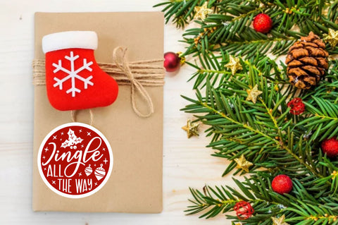 Jingle all the way Sticker Design Sublimation Regulrcrative 
