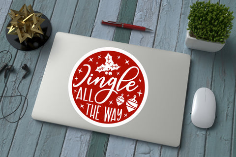 Jingle all the way Sticker Design Sublimation Regulrcrative 