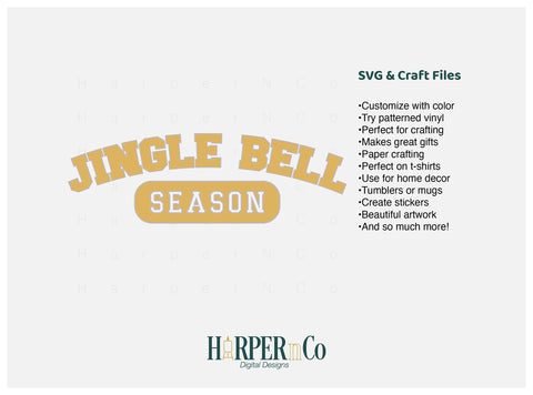 Jingle Bell Season SVG PNG Cut EPS File SVG HarperNCo 