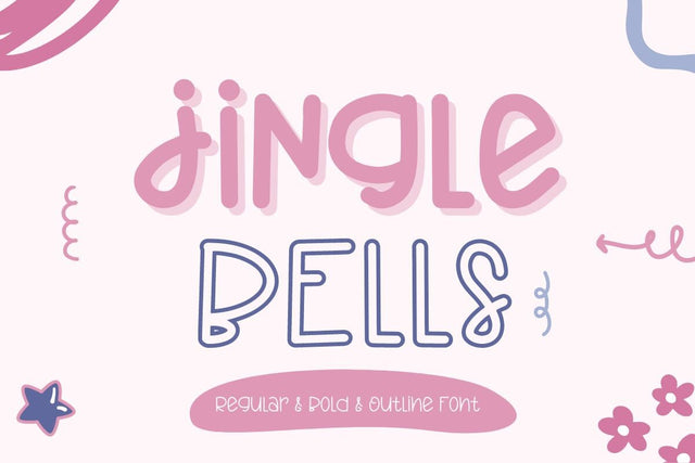 Jingle Bells Font Trio Font AnningArts Design 
