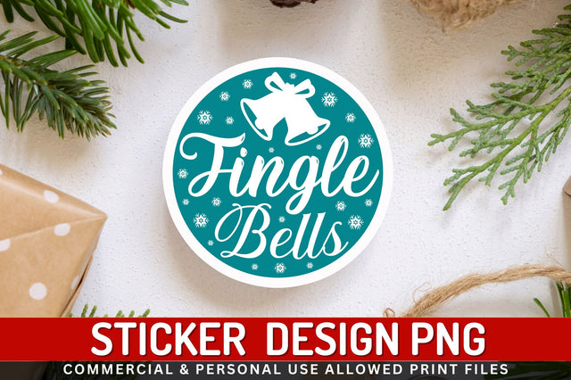 Jingle bells Sticker Design Sublimation Regulrcrative 