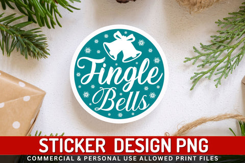 Jingle bells Sticker Design Sublimation Regulrcrative 
