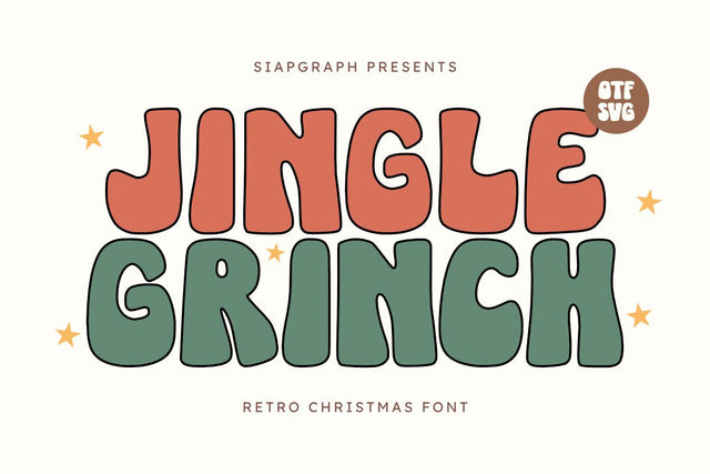 Jingle Grinch - Retro Christmas Font Font Masyafi Studio 