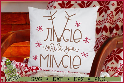 Jingle While You Mingle Christmas SVG File SVG Crunchy Pickle 