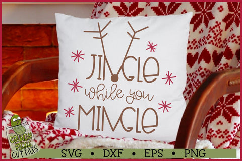 Jingle While You Mingle Christmas SVG File SVG Crunchy Pickle 