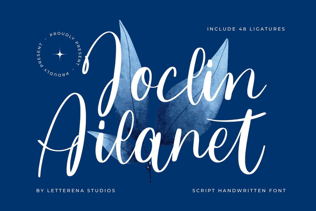 Joclin Ailanet - Script Handwritten Font Font Letterena Studios 