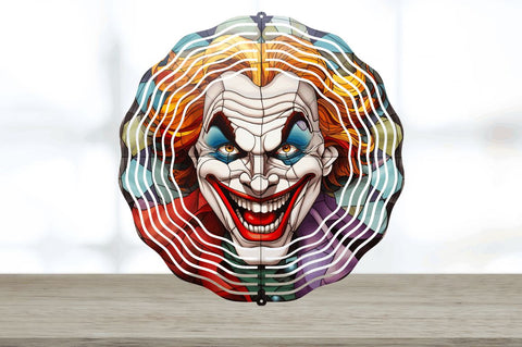 Joker Face Creepy Clown Wind Spinner Sublimation Regulrcrative 