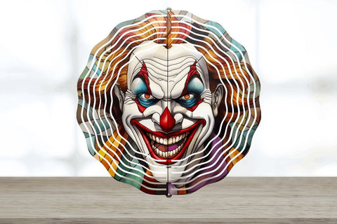 Joker Face Creepy Clown Wind Spinner Sublimation Regulrcrative 