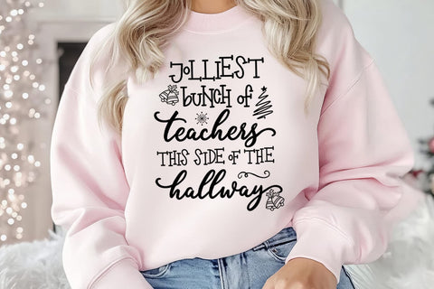 Jolliest Bunch of Teachers SVG I Christmas Teacher Shirt SVG SVG Happy Printables Club 