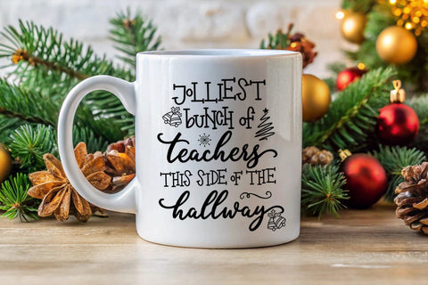 Jolliest Bunch of Teachers SVG I Christmas Teacher Shirt SVG SVG Happy Printables Club 