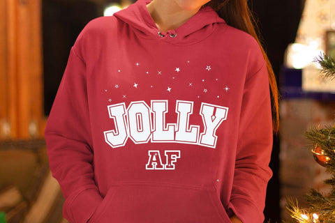 Jolly AF SVG, Funny Christmas Quote Cut File for Cricut and Silhouette SVG Isabella Machell 