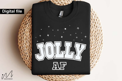 Jolly AF SVG, Funny Christmas Quote Cut File for Cricut and Silhouette SVG Isabella Machell 