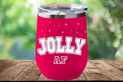 Jolly AF SVG, Funny Christmas Quote Cut File for Cricut and Silhouette SVG Isabella Machell 