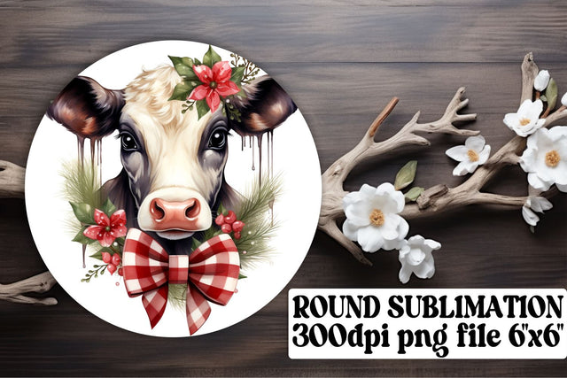 Jolly Christmas Cow Parade - Sublimation Circle Elegance Sublimation afrosvg 