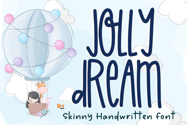 Jolly Dream - Skinny Handwritten Font Font Dm Letter Studio 