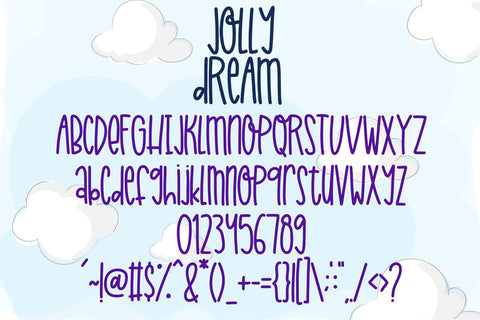 Jolly Dream - Skinny Handwritten Font Font Dm Letter Studio 