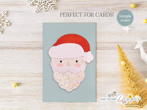 Jolly Layered Santa SVG SVG Aja Nicole Designs 