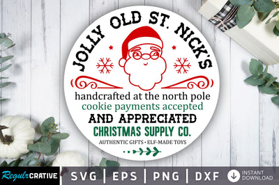 Jolly old st nicks handcrafted at the SVG Design SVG Regulrcrative 