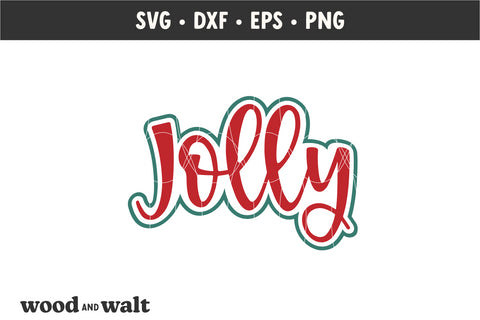 Jolly Outline SVG | Christmas Shirt SVG SVG Wood And Walt 