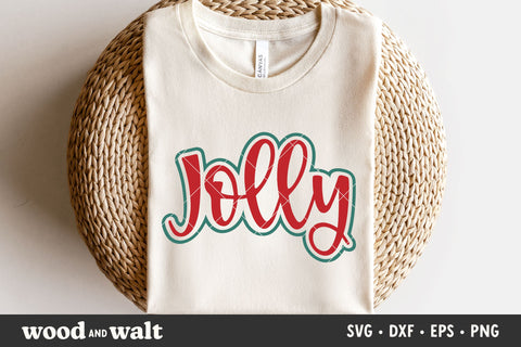 Jolly Outline SVG | Christmas Shirt SVG SVG Wood And Walt 