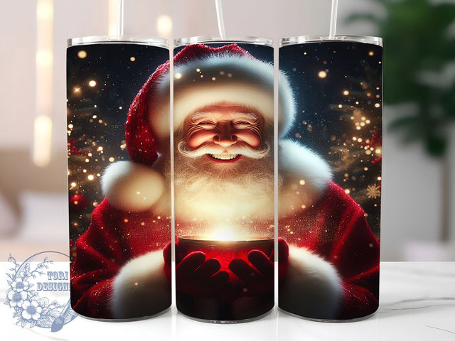 Jolly Santa Christmas Tumbler, Holiday Santa Design, Festive Santa Art, Jolly Christmas Graphic, Cute Santa Pattern, 20oz Tumbler, Sublimation Design Sublimation ToriDesigns 