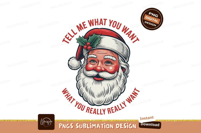 Jolly Santa Claus with Christmas Greeting holiday Sublimation Designangry 