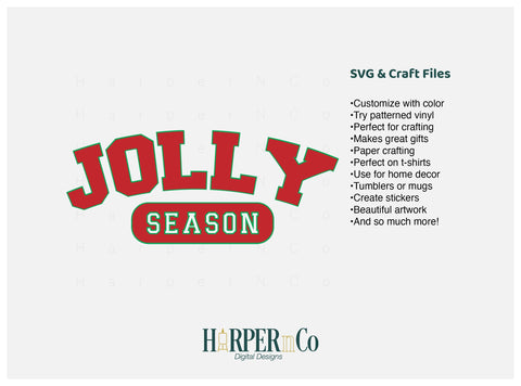 Jolly Season SVG PNG Cut EPS File SVG HarperNCo 