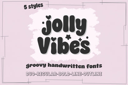 Jolly Vibes Font - Groovy Retro Font, Cute Bubbly Font, Cricut & Procreate Fonts, Fun Teacher Font, 70s Style Font Font TonisArtStudio 