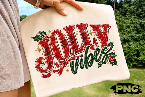 Jolly Vibes Plaid Christmas Bow PNG SVG DesignDestine 