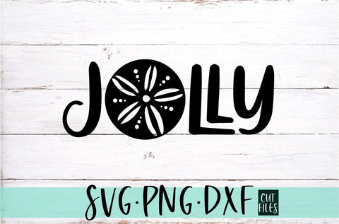 Jolly with Sand Dollar SVG | Beachy Christmas SVG Design SVG Ikonart Design Shop 
