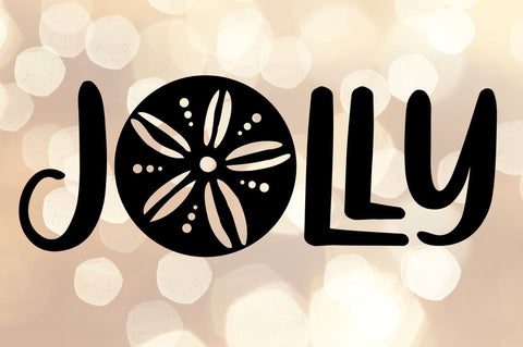 Jolly with Sand Dollar SVG | Beachy Christmas SVG Design SVG Ikonart Design Shop 