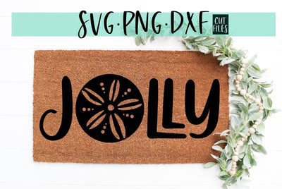 Jolly with Sand Dollar SVG | Beachy Christmas SVG Design SVG Ikonart Design Shop 