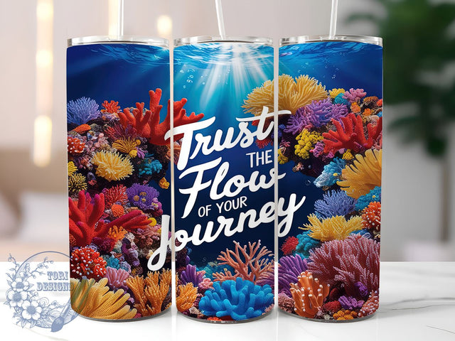 Journey Tumbler Wrap, Life Inspirational Design, 20oz Sublimation Tumbler, Positive Affirmation Gift, Motivational Drinkware, Self-Discovery Decor, Inspirational Quote Tumbler, Personal Gr Sublimation ToriDesigns 