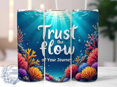 Journey Tumbler Wrap, Life Inspirational Design, 20oz Sublimation Tumbler, Positive Affirmation Gift, Motivational Drinkware, Self-Discovery Decor, Inspirational Quote Tumbler, Personal Gr Sublimation ToriDesigns 