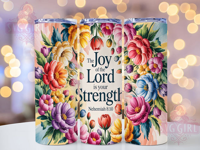 Joy Bible Verse Christian Tumbler, Bible Verse Tumbler, Christian Tumbler, Faith Design, Religious Tumbler, Inspirational Tumbler, 20oz Sublimation Wrap Sublimation SvggirlplusArt 