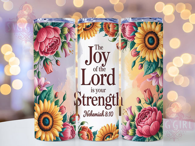 Joy Bible Verse Christian Tumbler, Bible Verse Tumbler, Christian Tumbler, Faith Design, Religious Tumbler, Inspirational Tumbler, 20oz Sublimation Wrap Sublimation SvggirlplusArt 