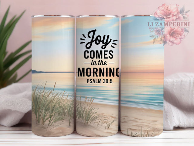 Joy Comes Morning 20oz Tumbler Wrap, Psalm 305 Quote, Bible Verse Wrap, Christian Sublimation PNG, 20oz Tumbler Wrap, Faith Inspirational Design, Christian Inspirational Quote Sublimation Li Zamperini 