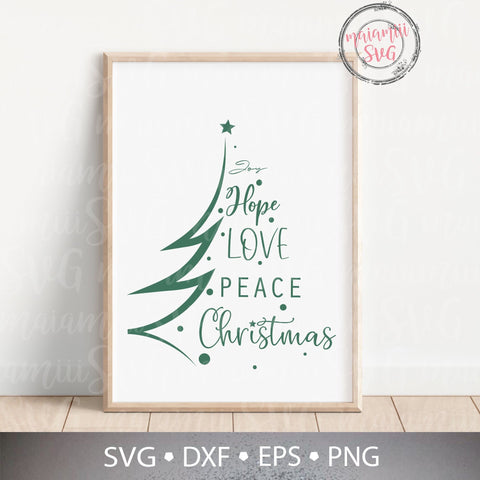Joy Hope Love Peace Christmas Svg, Christmas Sign Svg, Love Christmas Svg, Peace Christmas Svg, Christmas Shirt Design, Christmas Wreath Svg SVG MaiamiiiSVG 