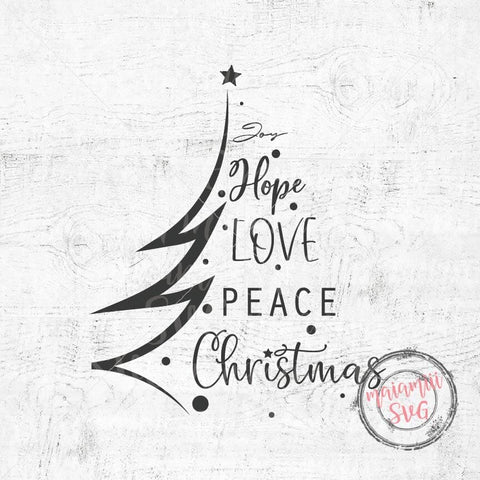 Joy Hope Love Peace Christmas Svg, Christmas Sign Svg, Love Christmas Svg, Peace Christmas Svg, Christmas Shirt Design, Christmas Wreath Svg SVG MaiamiiiSVG 