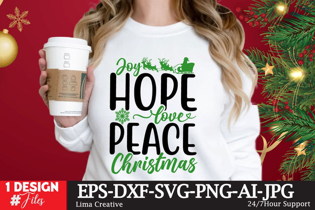 Joy Hope Love Peace Christmas SVG Cut File SVG Insomnia Std 