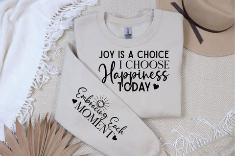 Joy is a Choice I Choose Happiness Today Sleeve SVG Design, Christian Sleeve SVG, Faith SVG Design, Jesus Sleeve SVG, Religious Sleeve SVG SVG Regulrcrative 